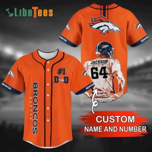 Personalized Denver Broncos Baseball Jersey, The Player Graphic