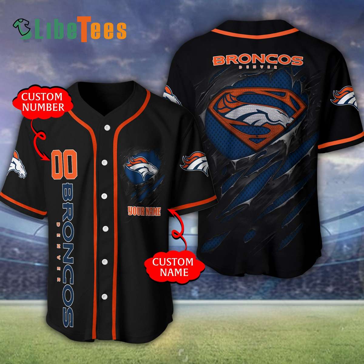 Denver Broncos Baseball Jersey Hilarious Custom Broncos Gifts For Him -  Personalized Gifts: Family, Sports, Occasions, Trending