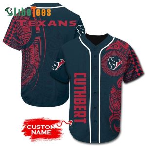 Personalized Houston Texans Baseball Jersey, Atikapu Pattern