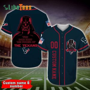 Personalized Houston Texans Baseball Jersey, Darth Vader Star Wars