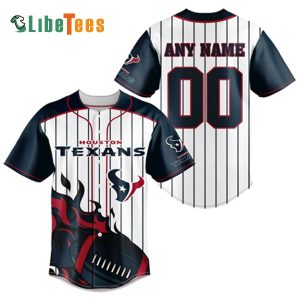Personalized Houston Texans Baseball Jersey, Fire Rugby