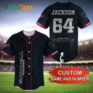 Personalized Houston Texans Baseball Jersey, Simple Design