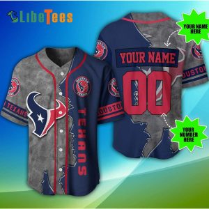 Personalized Houston Texans Baseball Jersey, Unique Design