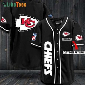 Personalized Kansas City Chiefs Baseball Jersey Black Color