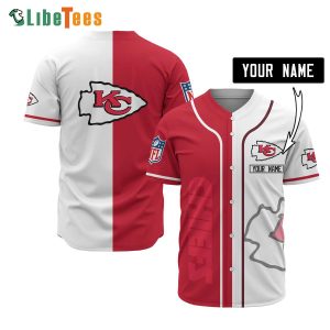 Personalized Kansas City Chiefs Baseball Jersey Red And White