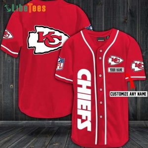 Personalized Kansas City Chiefs Baseball Jersey Red Color