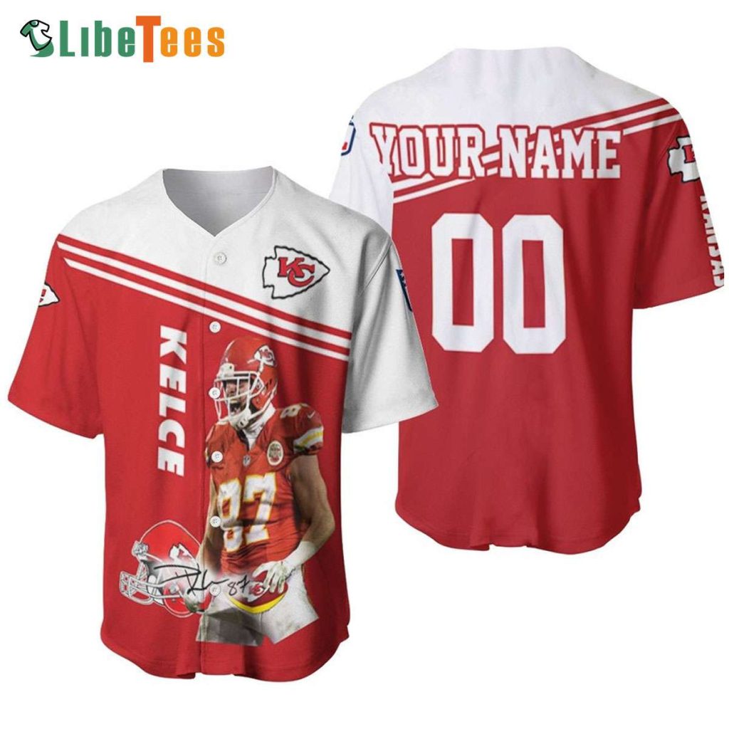 Personalized Kansas City Chiefs Baseball Jersey Travis Kelce - Perfect