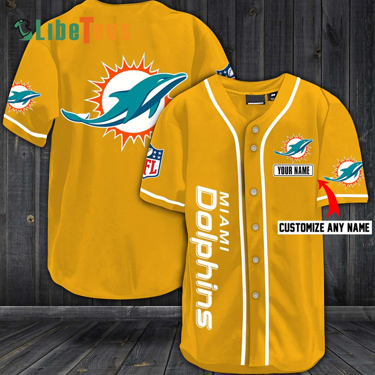 Miami Dolphins Baseball Jersey, Simple Team Color Design And Logo Graphic  in 2023