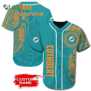 Personalized Miami Dolphins Baseball Jersey, Unique Design