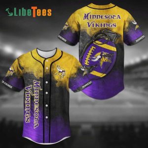 Personalized Minnesota Vikings Baseball Jersey, Grenade Graphic