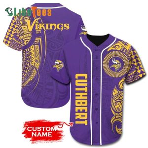 Personalized Minnesota Vikings Baseball Jersey, Unique Design
