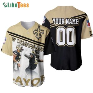 Personalized New Orleans Saints Baseball Jersey 2020 Nfl Season Playoff Bound Champions