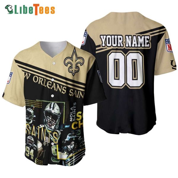 Personalized New Orleans Saints Baseball Jersey Best Players