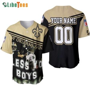 Personalized New Orleans Saints Baseball Jersey Bless You Boys Who Dat