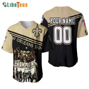 Personalized New Orleans Saints Baseball Jersey Nfc South Division Champions