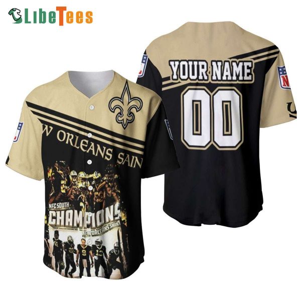 Personalized New Orleans Saints Baseball Jersey Nfc South Division Champions