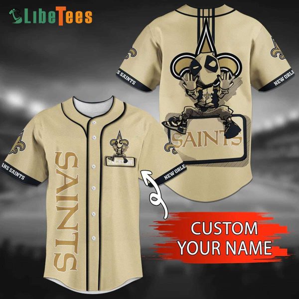 Personalized New Orleans Saints Baseball Jersey Spiderman