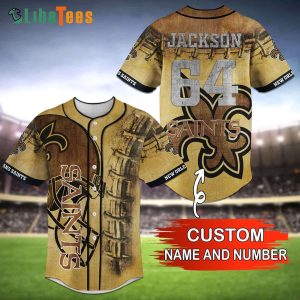 Personalized New Orleans Saints Baseball Jersey Wheel Marks