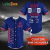 Personalized New York Giants Baseball Jersey, Best Dad Ever Jusk Ask