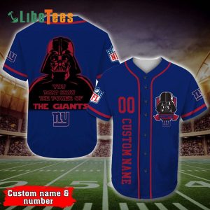 Personalized New York Giants Baseball Jersey, Darth Vader Star Wars