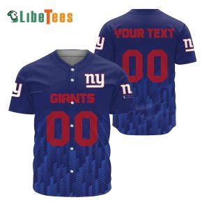 Personalized New York Giants Baseball Jersey, Simple Blue Design