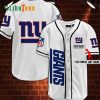 Personalized New York Giants Baseball Jersey, Simple White Design