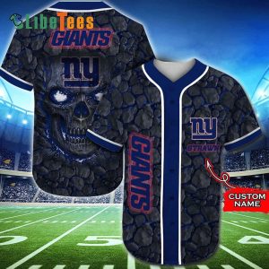 Personalized New York Giants Baseball Jersey, Skull Rock