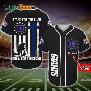 Personalized New York Giants Baseball Jersey, Stand For The Flag