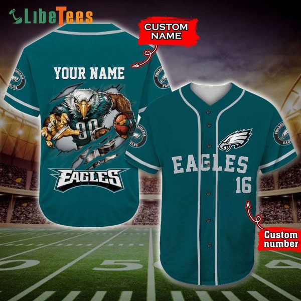 Personalized Philadelphia Eagles Baseball Jersey Mascot