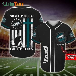 Personalized Philadelphia Eagles Baseball Jersey Stand For The Flag