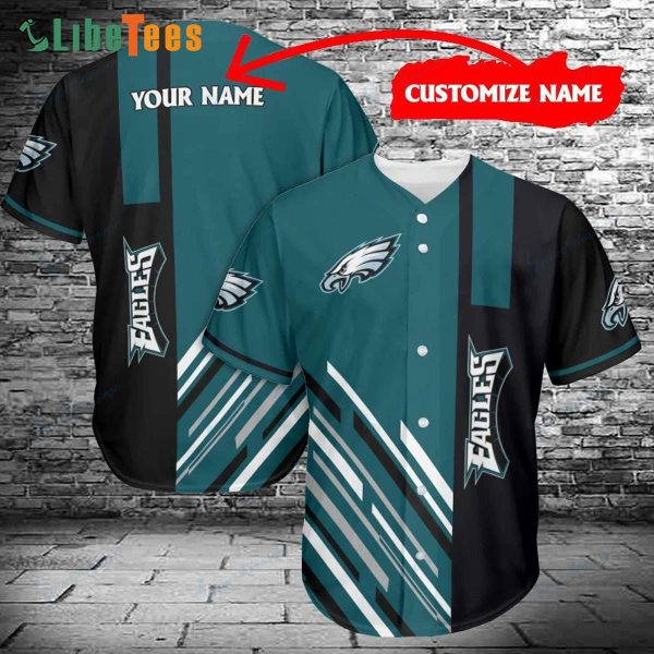 Personalized Philadelphia Eagles Baseball Jersey Symbol