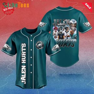 Philadelphia Eagles Baseball Jersey Characters Photo Jalen