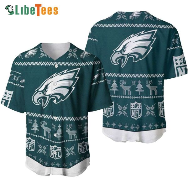 Philadelphia Eagles Baseball Jersey Christmas