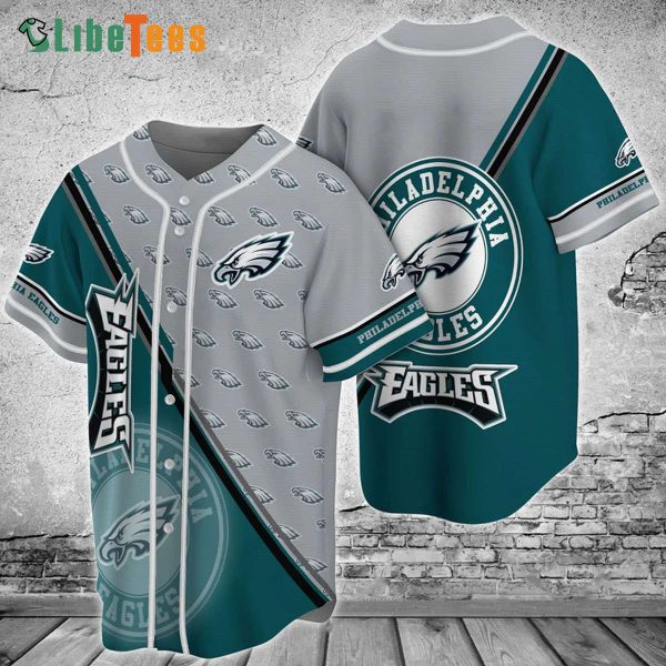 Philadelphia Eagles Baseball Jersey Football Logo Pattern