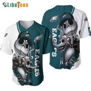 Philadelphia Eagles Baseball Jersey Jack Skellington And Zero