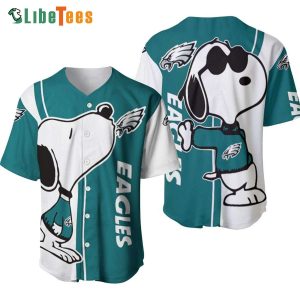 Philadelphia Eagles Baseball Jersey Snoopy Lover