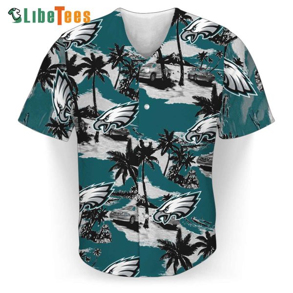 Philadelphia Eagles Baseball Jersey Tropical Patterns