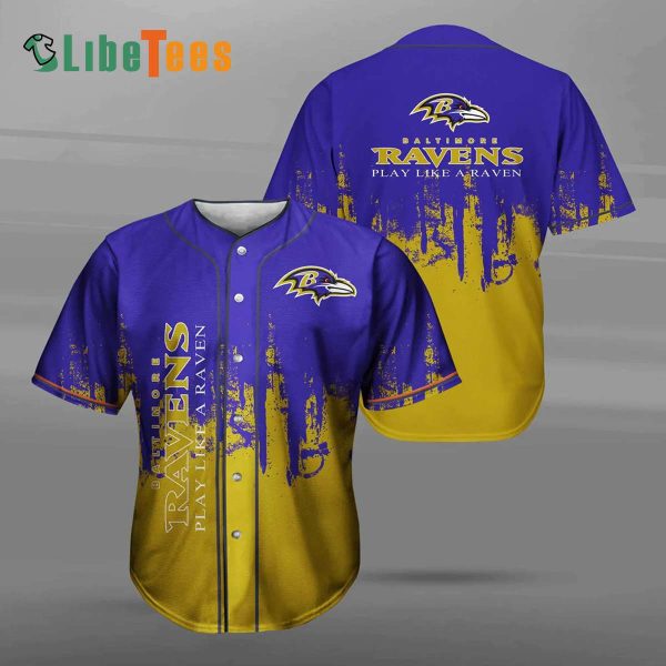 Baltimore Ravens Baseball Jersey, Graffiti Graphic