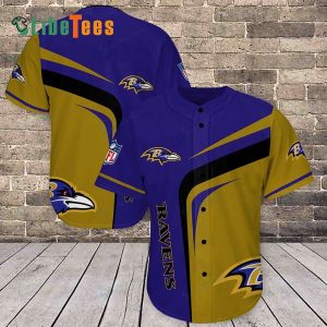 Baltimore Ravens Baseball Jersey, Unique Team Color Design