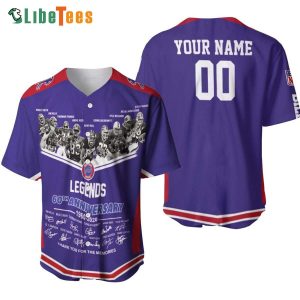 Custom Name Buffalo Bills Baseball Jersey Legends Sign 60Th Anniversary