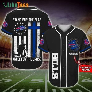 Custom Name Buffalo Bills Baseball Jersey Stand For The Flag
