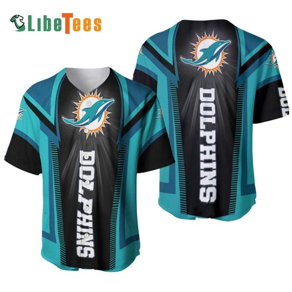 Miami Dolphins Baseball Jersey, Logo Graphic