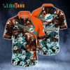 Miami Dolphins Hawaiian Shirt, Cool Floral, Tropical Hawaiian Shirt