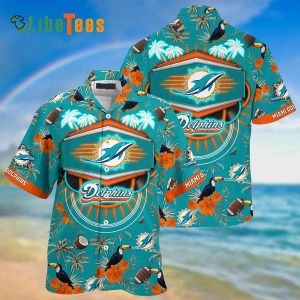 Miami Dolphins Hawaiian Shirt, In Summer, Tropical Hawaiian Shirt