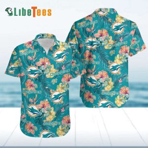 Miami Dolphins Hawaiian Shirt, Island Summer, Button Down Hawaiian Shirt