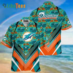 Miami Dolphins Hawaiian Shirt, Sea Graphic, Tropical Hawaiian Shirt