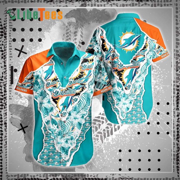 Miami Dolphins Hawaiian Shirt, Unique Graphic, Unique Hawaiian Shirt