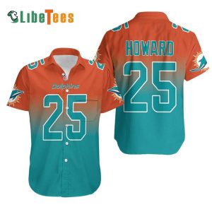 Miami Dolphins Hawaiian Shirt, Xavien Howard 25, Hawaiian Style Shirt