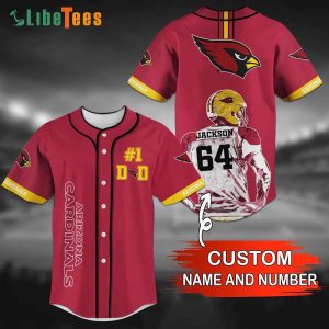 Personalized Arizona Cardinals Baseball Jersey Number Player Best Dad