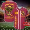 Personalized Arizona Cardinals Baseball Jersey Skull Damn Right